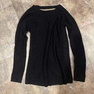 athleta black long sleeve babydoll sweater size small